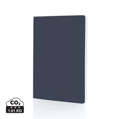 Vue Carnet A5 à couverture souple avec papier minéral IMPACT de couleur bleu| Krokrodeal
