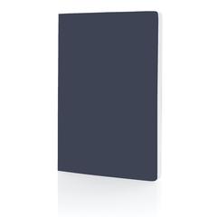 Vue Carnet A5 à couverture souple avec papier minéral IMPACT de couleur bleu| Krokrodeal