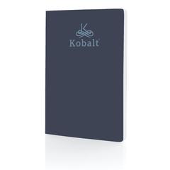Vue Carnet A5 à couverture souple avec papier minéral IMPACT de couleur bleu| Krokrodeal