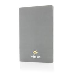 Vue Carnet A5 à couverture souple avec papier minéral IMPACT de couleur gris| Krokrodeal