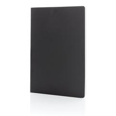 Vue Carnet A5 à couverture souple avec papier minéral IMPACT de couleur noir| Krokrodeal