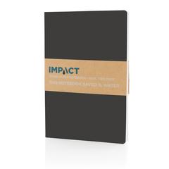 Vue Carnet A5 à couverture souple avec papier minéral IMPACT de couleur noir| Krokrodeal