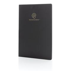 Vue Carnet A5 à couverture souple avec papier minéral IMPACT de couleur noir| Krokrodeal