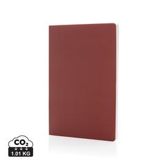 Vue Carnet A5 à couverture souple avec papier minéral IMPACT de couleur rouge| Krokrodeal