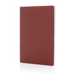 Vue Carnet A5 à couverture souple avec papier minéral IMPACT de couleur rouge| Krokrodeal