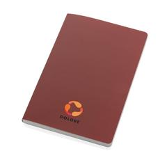 Vue Carnet A5 à couverture souple avec papier minéral IMPACT de couleur rouge| Krokrodeal