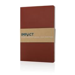 Vue Carnet A5 à couverture souple avec papier minéral IMPACT de couleur rouge| Krokrodeal