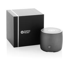 Vue Enceinte 3W aluminium recyclé RCS Swiss peak de couleur gris| Krokrodeal