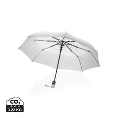 Vue Mini parapluie automatique 21" en rPET 190T Impact AWARE™ de couleur blanc| Krokrodeal