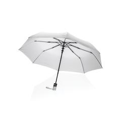 Vue Mini parapluie automatique 21" en rPET 190T Impact AWARE™ de couleur blanc| Krokrodeal