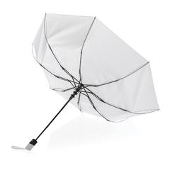 Vue Mini parapluie automatique 21" en rPET 190T Impact AWARE™ de couleur blanc| Krokrodeal