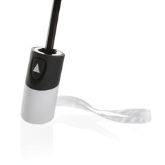 Vue Mini parapluie automatique 21" en rPET 190T Impact AWARE™ de couleur blanc| Krokrodeal