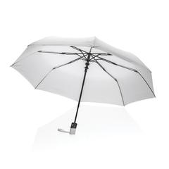 Vue Mini parapluie automatique 21" en rPET 190T Impact AWARE™ de couleur blanc| Krokrodeal