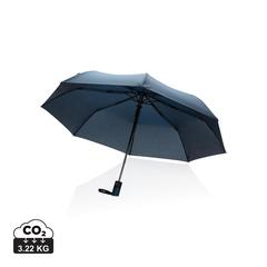 Vue Mini parapluie automatique 21" en rPET 190T Impact AWARE™ de couleur bleu| Krokrodeal