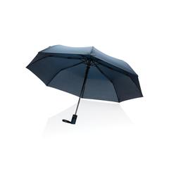 Vue Mini parapluie automatique 21" en rPET 190T Impact AWARE™ de couleur bleu| Krokrodeal