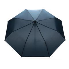 Vue Mini parapluie automatique 21" en rPET 190T Impact AWARE™ de couleur bleu| Krokrodeal