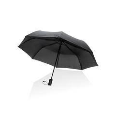 Vue Mini parapluie automatique 21" en rPET 190T Impact AWARE™ de couleur noir| Krokrodeal