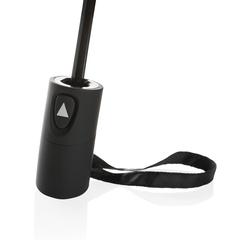Vue Mini parapluie automatique 21" en rPET 190T Impact AWARE™ de couleur noir| Krokrodeal