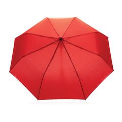 Vue Mini parapluie automatique 21" en rPET 190T Impact AWARE™ de couleur rouge| Krokrodeal