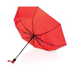 Vue Mini parapluie automatique 21" en rPET 190T Impact AWARE™ de couleur rouge| Krokrodeal