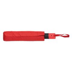 Vue Mini parapluie automatique 21" en rPET 190T Impact AWARE™ de couleur rouge| Krokrodeal