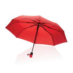 Vue Mini parapluie automatique 21" en rPET 190T Impact AWARE™ de couleur rouge| Krokrodeal