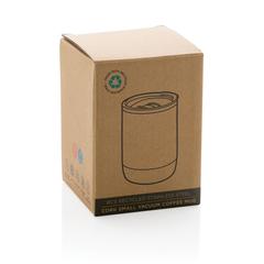 Vue Petite tasse à café en liège et acier recyclé RCS de couleur gris| Krokrodeal