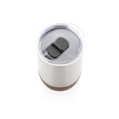 Vue Petite tasse à café en liège et acier recyclé RCS de couleur gris| Krokrodeal