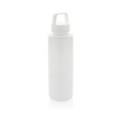 Vue Bouteille 500ml en PP recyclé RCS et avec poignée de couleur blanc| Krokrodeal