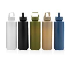 Vue Bouteille 500ml en PP recyclé RCS et avec poignée de couleur blanc| Krokrodeal