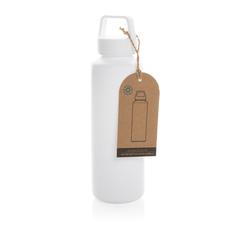 Vue Bouteille 500ml en PP recyclé RCS et avec poignée de couleur blanc| Krokrodeal