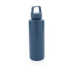 Vue Bouteille 500ml en PP recyclé RCS et avec poignée de couleur bleu| Krokrodeal