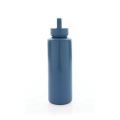 Vue Bouteille 500ml en PP recyclé RCS et avec poignée de couleur bleu| Krokrodeal