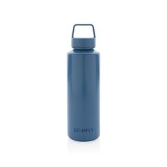 Vue Bouteille 500ml en PP recyclé RCS et avec poignée de couleur bleu| Krokrodeal
