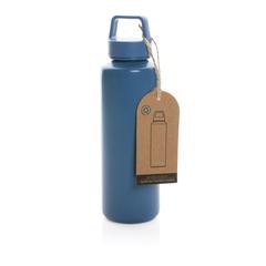 Vue Bouteille 500ml en PP recyclé RCS et avec poignée de couleur bleu| Krokrodeal