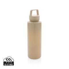 Vue Bouteille 500ml en PP recyclé RCS et avec poignée de couleur marron| Krokrodeal