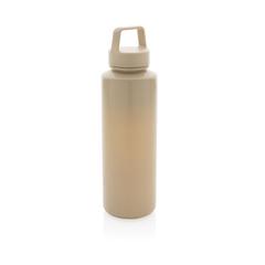 Vue Bouteille 500ml en PP recyclé RCS et avec poignée de couleur marron| Krokrodeal