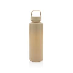 Vue Bouteille 500ml en PP recyclé RCS et avec poignée de couleur marron| Krokrodeal