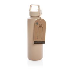 Vue Bouteille 500ml en PP recyclé RCS et avec poignée de couleur marron| Krokrodeal