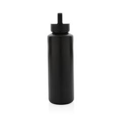 Vue Bouteille 500ml en PP recyclé RCS et avec poignée de couleur noir| Krokrodeal