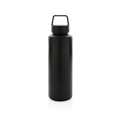 Vue Bouteille 500ml en PP recyclé RCS et avec poignée de couleur noir| Krokrodeal