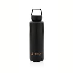 Vue Bouteille 500ml en PP recyclé RCS et avec poignée de couleur noir| Krokrodeal
