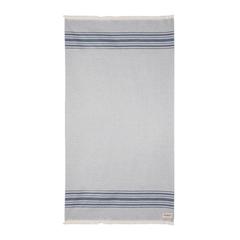 Vue Serviette Hammam Ukiyo Yumiko AWARE™ Made in Europe de couleur bleu| Krokrodeal