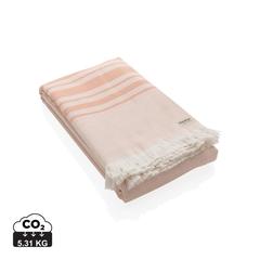 Vue Serviette Hammam Ukiyo Yumiko AWARE™ Made in Europe de couleur rose| Krokrodeal