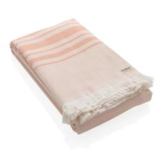 Vue Serviette Hammam Ukiyo Yumiko AWARE™ Made in Europe de couleur rose| Krokrodeal