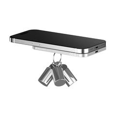 Vue Powerbank 3000mAh en plastique/alu RCS UrbanVitamin Burbank de couleur gris| Krokrodeal