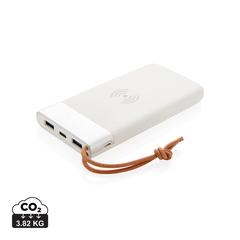 Vue Batterie de secours Aria 8000 mAh et induction 5W de couleur blanc| Krokrodeal