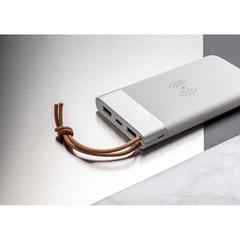 Vue Batterie de secours Aria 8000 mAh et induction 5W de couleur blanc| Krokrodeal