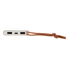 Vue Batterie de secours Aria 8000 mAh et induction 5W de couleur blanc| Krokrodeal