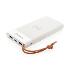 Vue Batterie de secours Aria 8000 mAh et induction 5W de couleur blanc| Krokrodeal